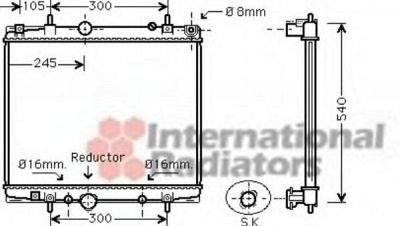 VAN WEZEL 40002277 -  Радиатор, охлаждение двигателя